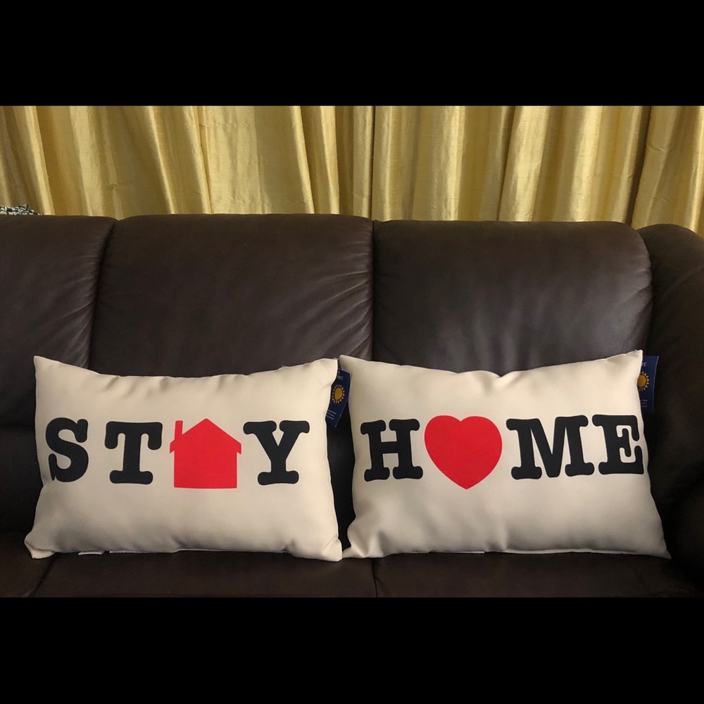 Pier 1 Imports Stay Home Pillow Set NEW NWT HTF